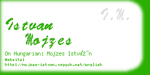 istvan mojzes business card